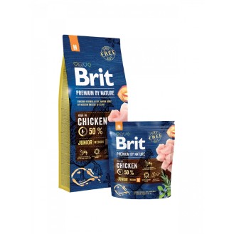 Brit Premium by Nature Junior Medium 3kg Dry Food for Medium Breed Puppies with Chicken Brit Premium by Nature Junior Medium 3kg Dry Food for Medium Breed Puppies with Chicken